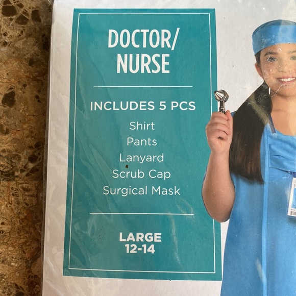 DOCTOR/NURSE 5PC COSTUME SIZE CHILD LARGE (12-14) 🌟NWT🌟 - Picture 3 of 11